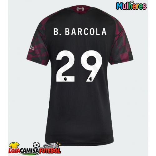 Camisa de Futebol Liverpool Bradley Barcola #29 Equipamento Alternativo Mulheres 2026-27 Manga Curta